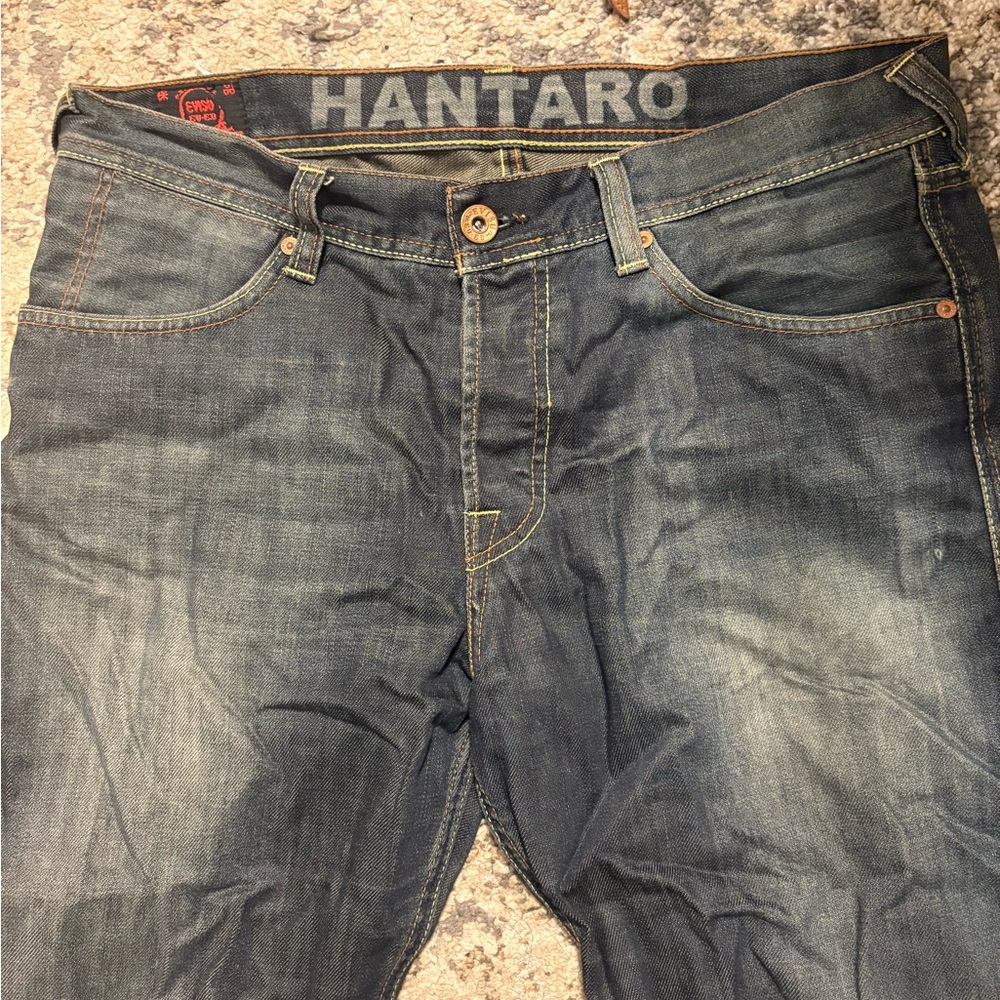 Evisu Dark Blue Relaxed Jeans